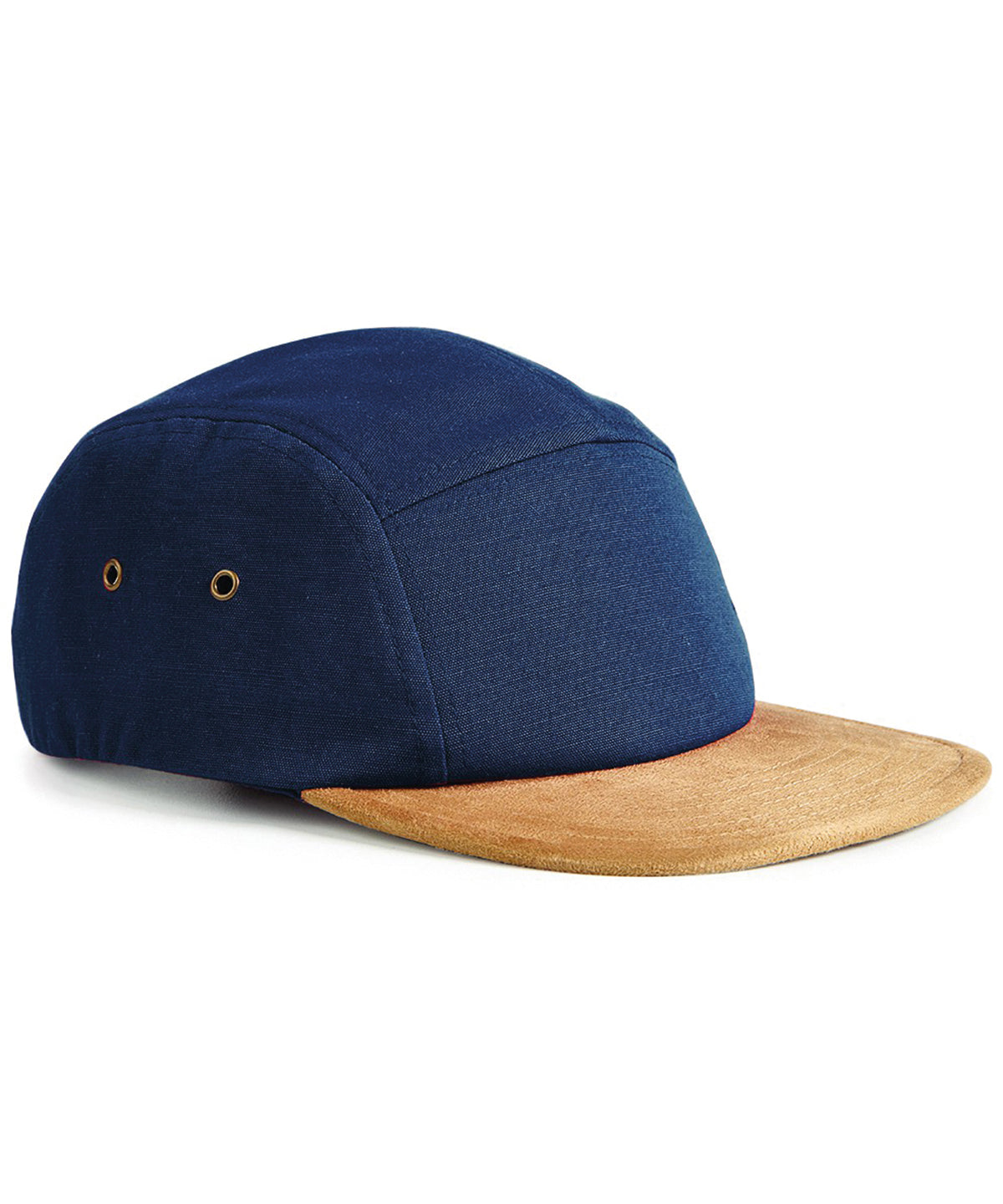 Suede peak 5-panel cap