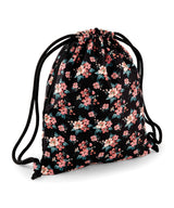 Drawstring Gym Bag - Indigo Palm