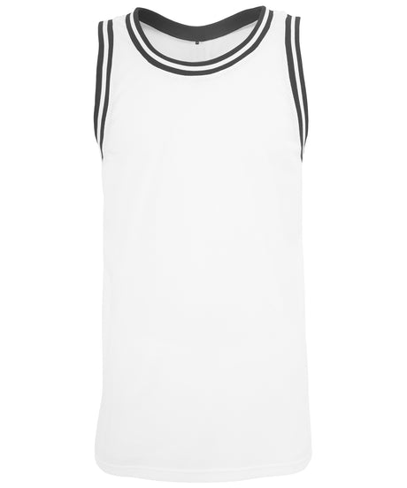 Classic Jersy Style Tank Top - White/Black