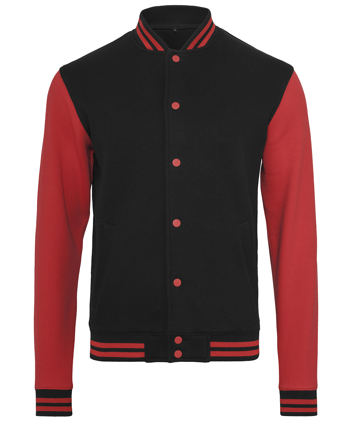 Unisex Basic College Jacket - Black/Red