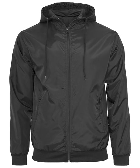 Leightweight Hooded Wind Jacket - Black/Black