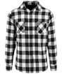 Long Cut Flannel Shirt  - Black/White