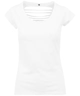 Womens Lightweight Back cut Tee - White