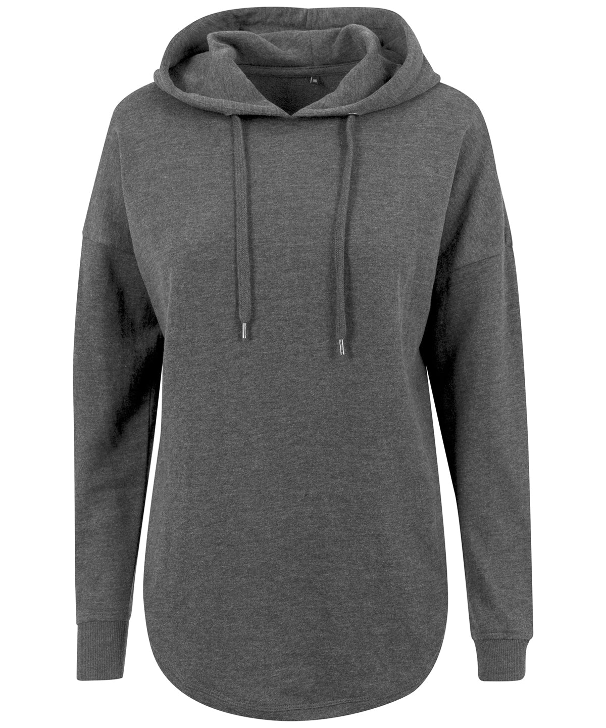 Womens Oversized Rounded Hoodie - Charcoal