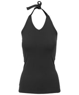 Womens Halter Neck Vest - Black