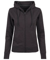 Womens Long Zip Hoodie - Charcoal