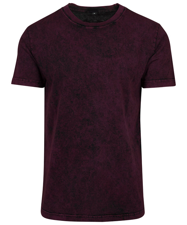 Comfort Acid Wash Tee - Berry/Black