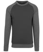 Contrast Crew Neck  - Black/Charcoal