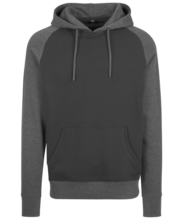 Two-Tone Raglan Hoodie - Black/Charcoal