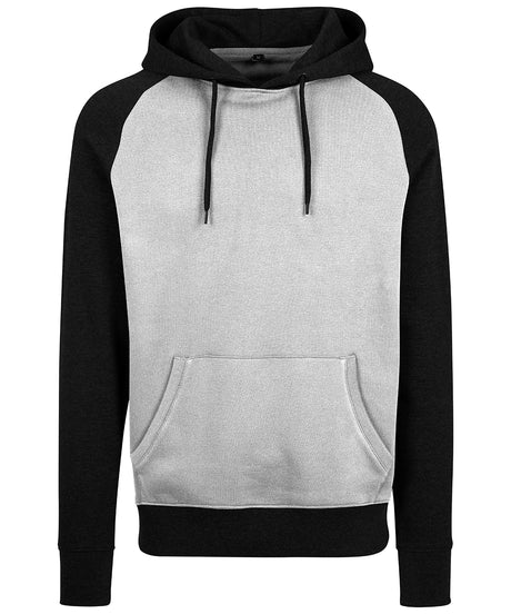 Two-Tone Raglan Hoodie - Grey/Black