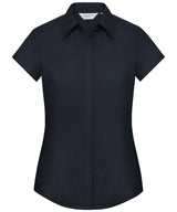 Women's cap sleeve polycotton easycare fitted poplin shirt