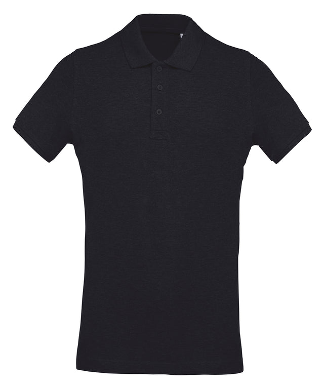 Men's organic piqué short-sleeved polo shirt