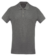 Men's organic piqué short-sleeved polo shirt