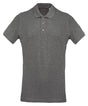 Men's organic piqué short-sleeved polo shirt