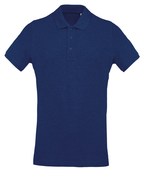 Men's organic piqué short-sleeved polo shirt