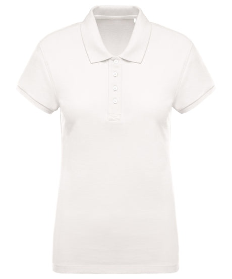 Ladies’ organic piqué short-sleeved polo shirt