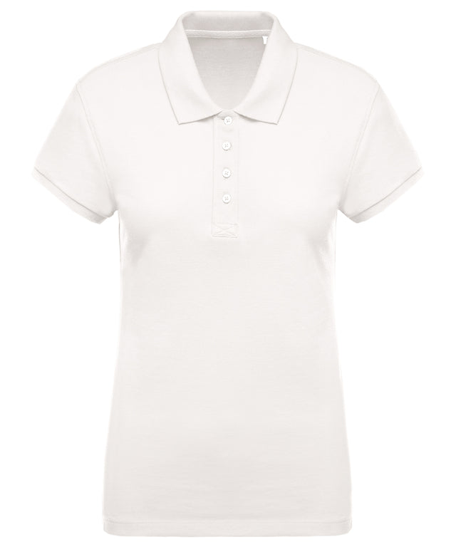 Ladies’ organic piqué short-sleeved polo shirt