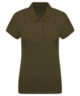 Ladies’ organic piqué short-sleeved polo shirt