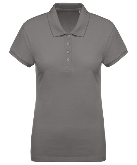 Ladies’ organic piqué short-sleeved polo shirt