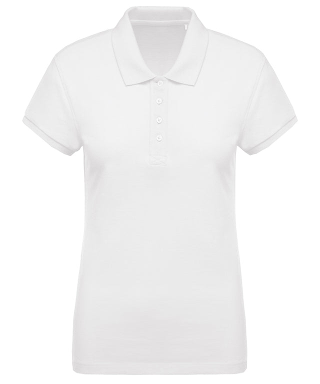 Ladies’ organic piqué short-sleeved polo shirt