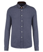 Long-sleeved jacquard knit shirt