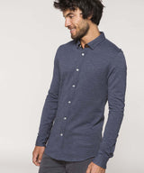 Knit Long Sleeve Shirt - Blue