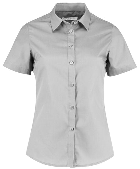 Women's poplin shirt short sleeve