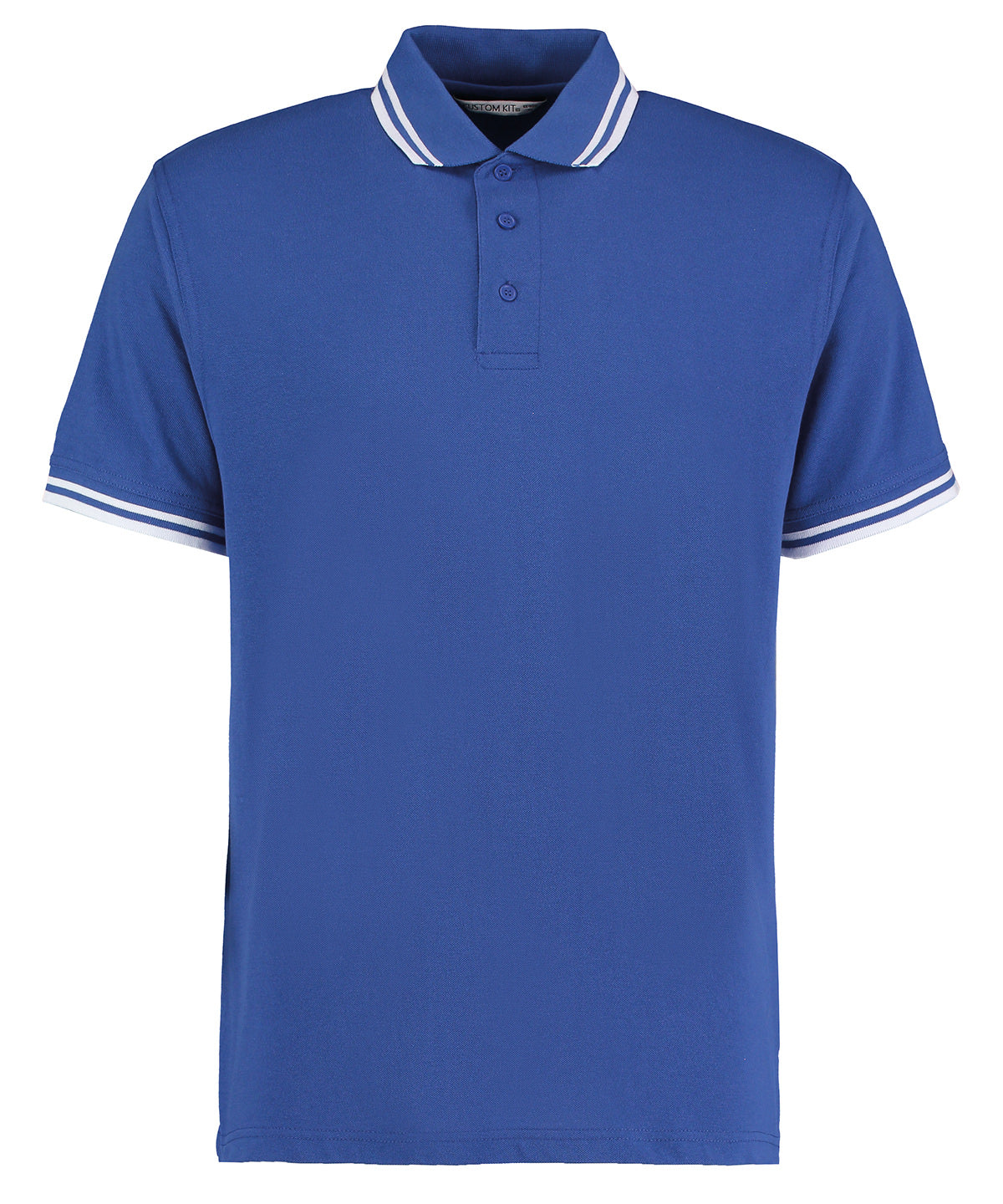 Classic Fit Polo Shirt with Tipped Collar - Royal/White