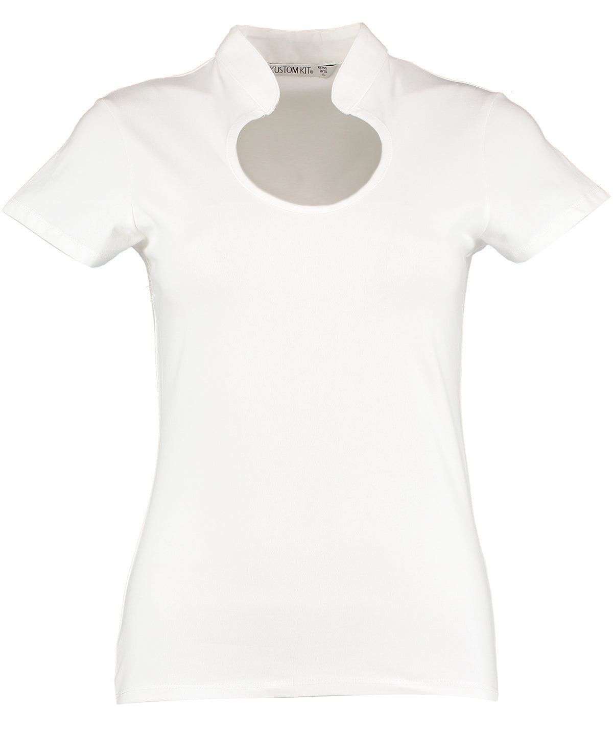 Women's Keyhole Neck Corporate Top - White