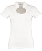 Women's Keyhole Neck Corporate Top - White