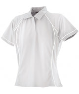 Women's piped performance polo