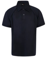 Kids piped performance polo