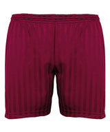 Comfortable Shadow Stripe Shorts - Maroon