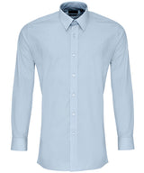 Poplin fitted long sleeve shirt