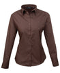 Classic Long Sleeve Blouse for Women - Brown