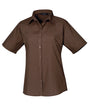 Classic Women's Short Sleeve Blouse - Brown