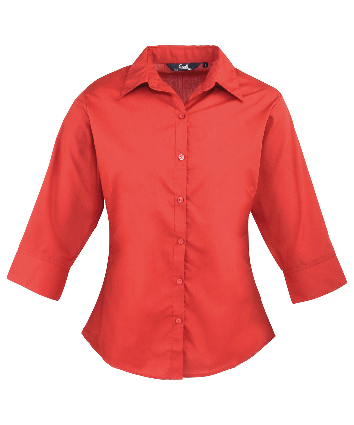 Women's ¾ sleeve poplin blouse