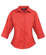 Classic ¾ Sleeve Blouse for Women - Red