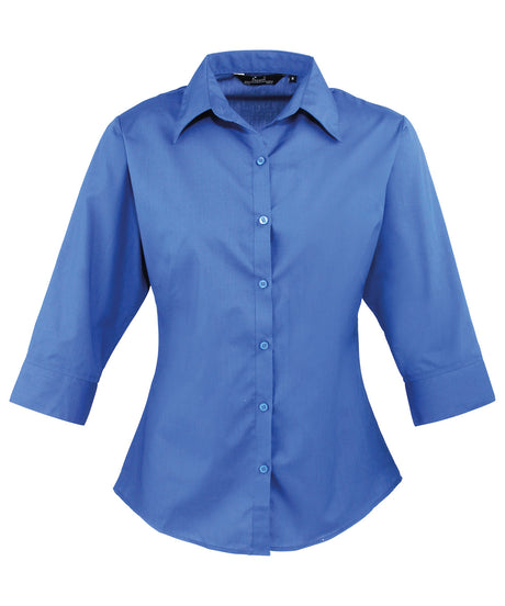 Women's ¾ sleeve poplin blouse