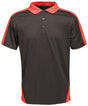 Contrast wicking polo - Black/Classic Red