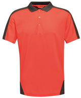 Contrast wicking polo - Classic Red/Black