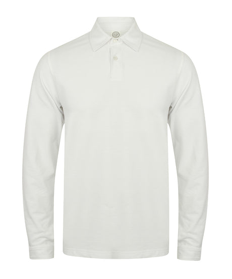 Long sleeve stretch polo