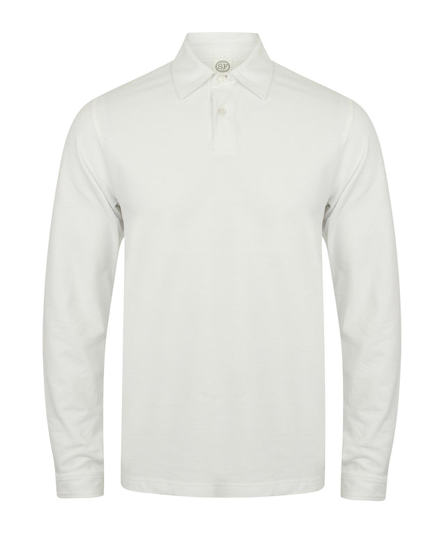 Long sleeve stretch polo