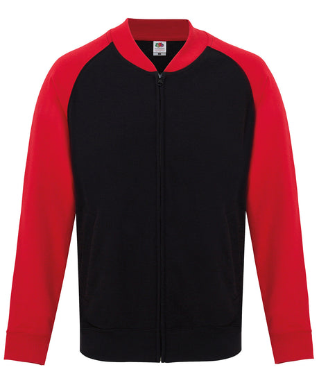 Cozy Baseball Jacket - Black/Red