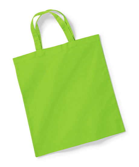 Reusable Tote Bag with Short Handles - Lime Green