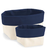 Reversible Canvas Storage Bag - Natural/Navy