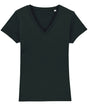 Womens V-Neck T-Shirt - Black