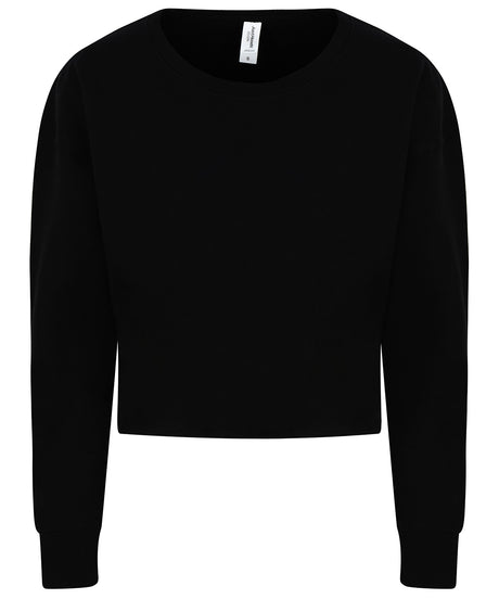 Women's Crop Sweatshirt - Deep Black