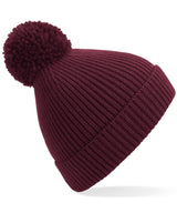 Cozy Knit Pom Pom Beanie - Burgundy