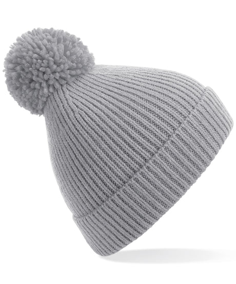 Cozy Knit Pom Pom Beanie - Light Grey